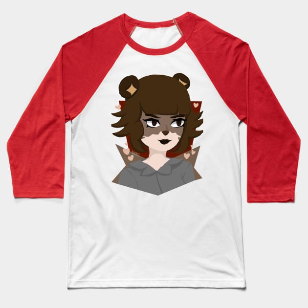 Otter Girl Baseball T-Shirt by DissidentDetective